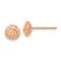 14k Rose Gold Diamond-Cut 6mm Puffed Circle Stud Earrings