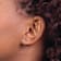 Rhodium Over 14K White Gold 3-stone Lab Created Pink Sapphire Triangle Earrings