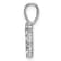 Rhodium Over 14K White Gold Lab Grown Diamond Letter Q Initial Pendant