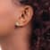14K Yellow Gold Round Beaded Bezel G H I True Light Moissanite Earrings