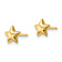 14k Yellow Gold Polished Star Stud Earrings