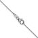 Rhodium Over 18K White Gold 0.5mm Solid Box 20 Inch Chain