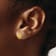 14k Yellow Gold Satin and Diamond-cut Sun Stud Earrings
