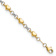 14k Two-tone Gold Polished Diamond-Cut Heart Link Bracelet