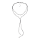 6-9.5mm Round White Freshwater Pearl Black Leather Lariat Necklace with
Sterling Silver Clasp