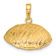 14k Yellow Gold Textured Football Profile Pendant