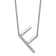 Rhodium Over 14k White Gold Sideways Diamond Initial F Pendant Cable
Link 18 Inch Necklace