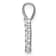 Rhodium Over 14K White Gold Lab Grown Diamond Letter L Initial Pendant