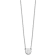 Rhodium Over Sterling Silver Tiny Circle Block Letter A  Initial Necklace