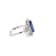 Rhodium Over Sterling Silver Marquise Tanzanite and White Zircon Ring 2.23ctw