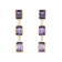 Amethyst 7x5mm Rectangular Octagonal 14K Yellow Gold Dangle Earrings