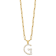 Gold Tone Sterling Silver 3-5.5mm Freshwater Cultured Pearl LETTER G
18-inch Necklace