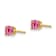 14K Yellow Gold Pink Sapphire Earrings