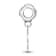 Rhodium Over Sterling Silver LogoArt Chi Omega Vertical Letters Heart Bead