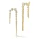 Rachel Zoe Graduating CZ Tennis Drop Earrings in 14K Gold Over Sterling Silver