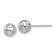 Rhodium Over 14k White Gold 6.5mm Fancy Ball Stud Earrings