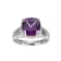 Purple And White Cubic Zirconia Platinum Over Silver February Birthstone
Ring 5.81ctw