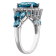 Sterling Silver Oval London Blue topaz and Lab Created White Sapphire
Ring 5.75ctw