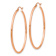 14k Rose Gold 1 3/4" Polished Tube Hoop Earrings
