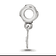 Rhodium Over Sterling Silver LogoArt Delta Delta Delta Dolphin on Heart Bead
