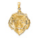 14k Yellow Gold Textured Lion Charm