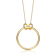 CZ Halo Solitaire Pendant In 14K Gold Over Sterling Silver