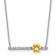 10K Yellow Gold Over Sterling Silver Cubic Zirconia Paw Bar 16-inch with
2-inch Ext. Necklace