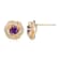 Purple African Amethyst 18k Yellow Gold Over Sterling Silver Earrings