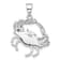 Rhodium Over Sterling Silver with Larimar Crab Pendant