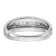 Rhodium Over 10K White Gold Men's Polished, Satin and Grooved 5-Stone
Diamond Ring