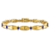 Blue Sapphire 10K Yellow Gold Bracelet 1.32ctw