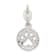 Sterling Silver Round Paw Print Pendant