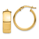 14k Yellow Gold High Polished 13/16" Hoop Earrings