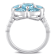 3.33ctw Sky Blue Topaz and Diamond Accent Floral Ring in Sterling Silver
