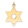 14k Yellow Gold Laser Designed and Satin Star of David Pendant