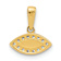 14k Yellow Gold Polished Cubic Zirconia and Multi-Color Enamel Evil Eye Pendant