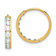 14k Yellow Gold Cubic Zirconia 9/16" Hinged Hoop Earrings