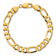10k Yellow Gold 8.75mm Flat Figaro Link Bracelet