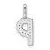 14K White Gold Diamond Letter P Initial Pendant