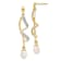 14K Yellow Gold 7x5mm White Teardrop Freshwater Cultured Pearl 0.01ct
Diamond Dangle Earrings