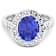 2.81ctw Violet Tanzanite and Diamond 14K White Gold Halo Ring