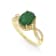 Emerald and Diamond 18K Yellow Gold over Sterling Silver Ring 2.73ctw