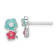 Rhodium Over Sterling Silver Cubic Zirconia and Enamel Flowers
Children's Post Earrings