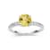 Yellow Lab Created Sapphire with White Topaz Accents Rhodium Over
Sterling Silver Solitaire Ring