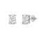 White Cubic Zirconia 14k White Gold Studs With Velvet Gift Box 2.00ctw