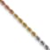 14k Yellow Gold, 14k White Gold and 14k Rose Gold 3mm Solid Diamond-Cut
Rope 24 Inch Chain