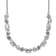Rhodium Over Sterling Silver Polished Fancy Cubic Zirconia Necklace