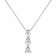 White Cubic Zirconia 14k White Gold Pendant With Chain 0.20ctw