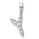 Rhodium Over 14K White Gold Lab Grown Diamond Letter Y Initial Pendant