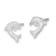Rhodium Over Sterling Silver Polished Dolphin Post Earrings